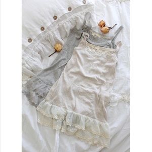 Lily Rose Lace Trim Tank Tops--Set of 2